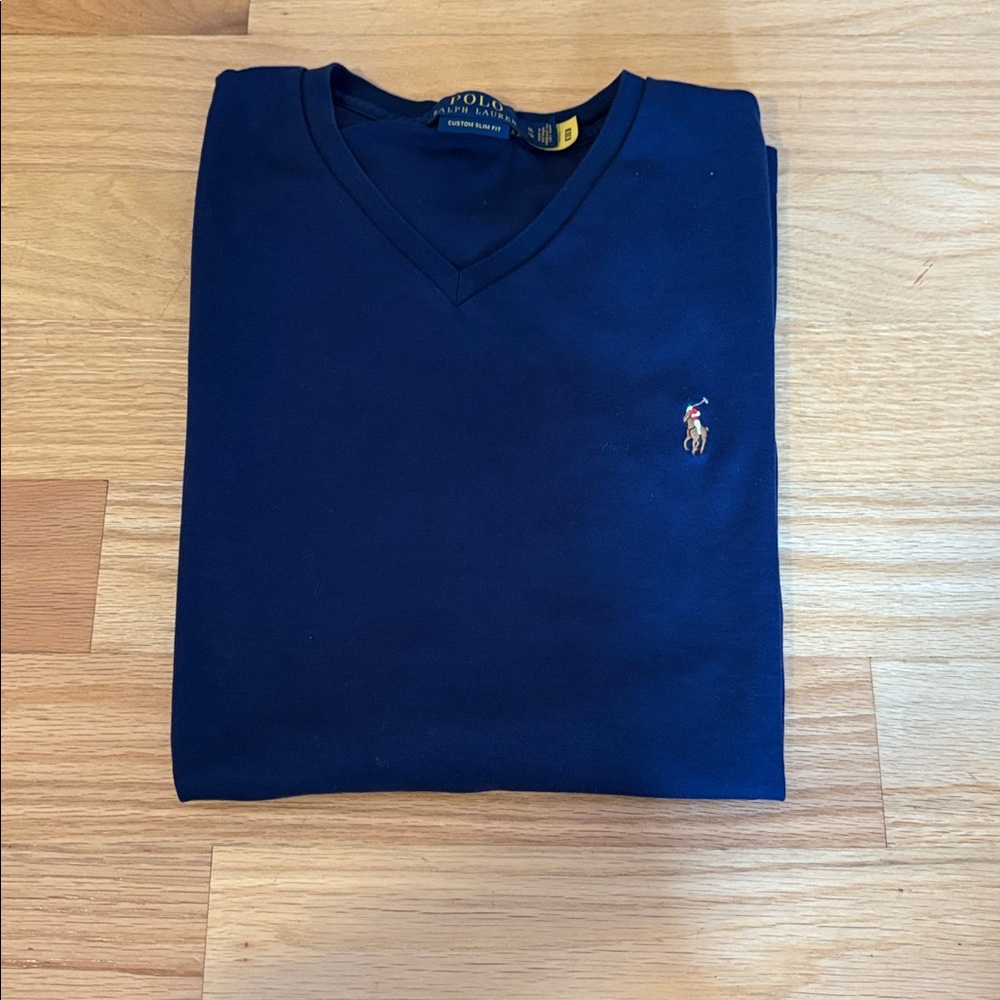 POLO navy V neck Tee, Men's